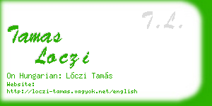 tamas loczi business card